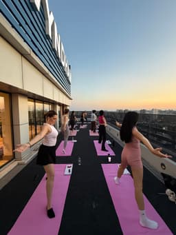 Rooftop sunset pilates 